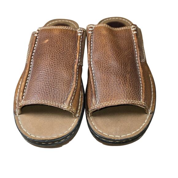 Dr. Martens Doc Martens Men's Size 11 EU 46 Leather Slide Sandals Brown Y2K - Picture 3 of 11